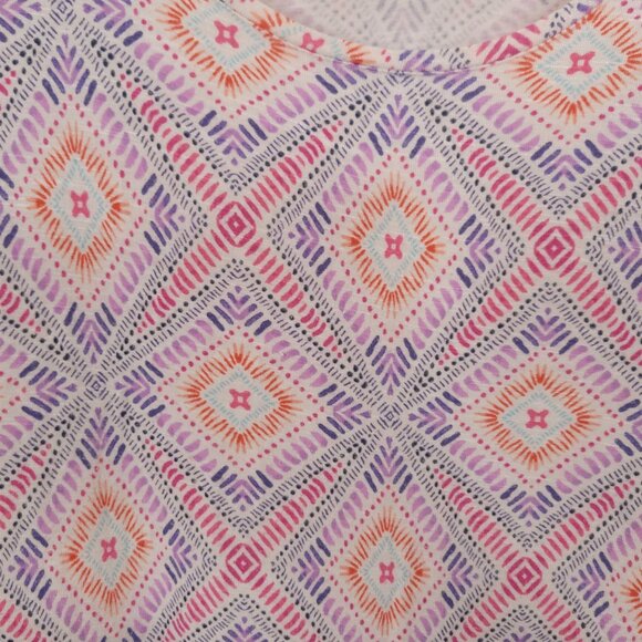 J.Jill Womens Dress Large Pockets Multicolor Geometric Print Short Sleeve - Picture 4 of 7